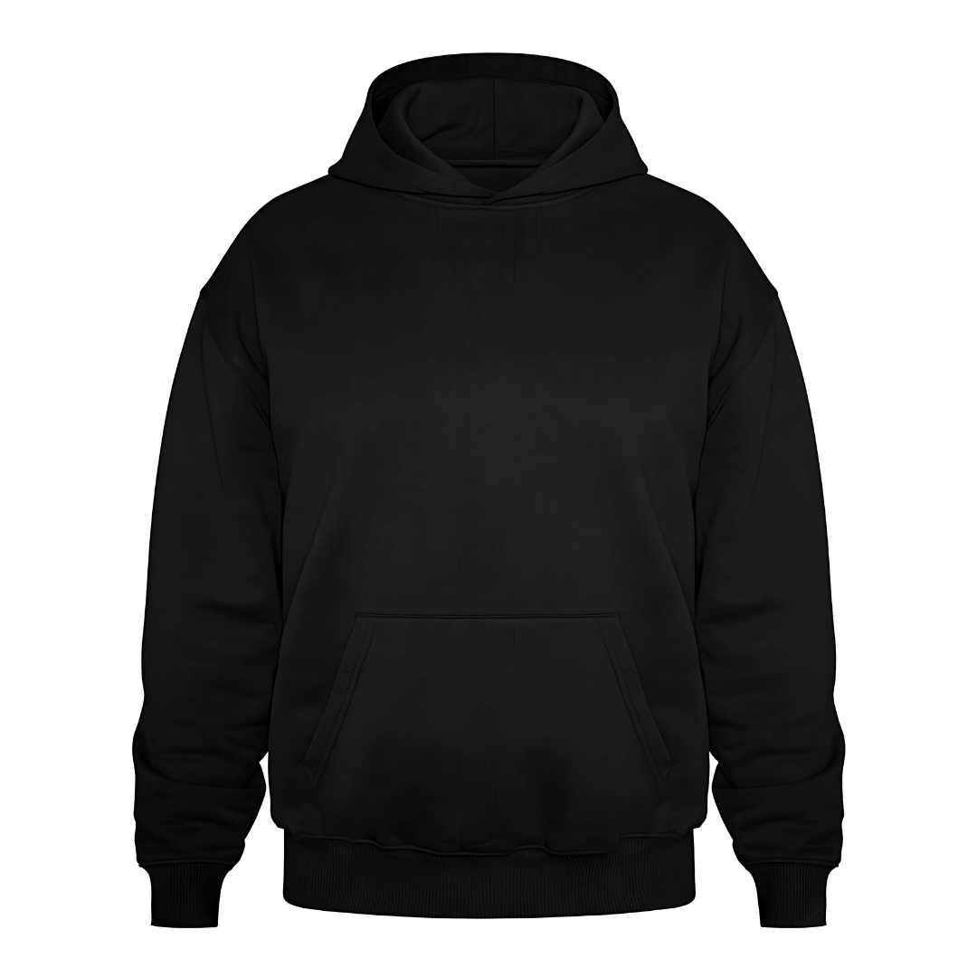 Oversized Hoodie mit Next Level Sustainability Backprint in schwarz