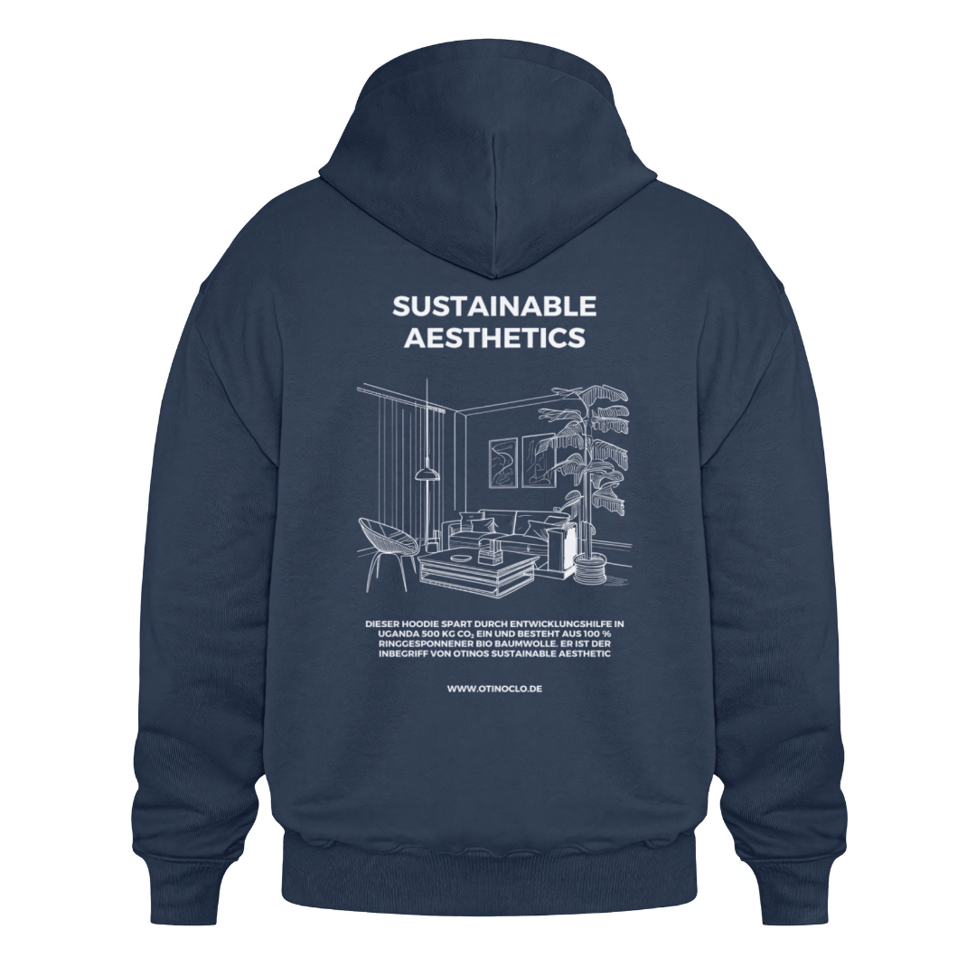 Oversized Hoodie mit Sustainable Aesthetics Backprint